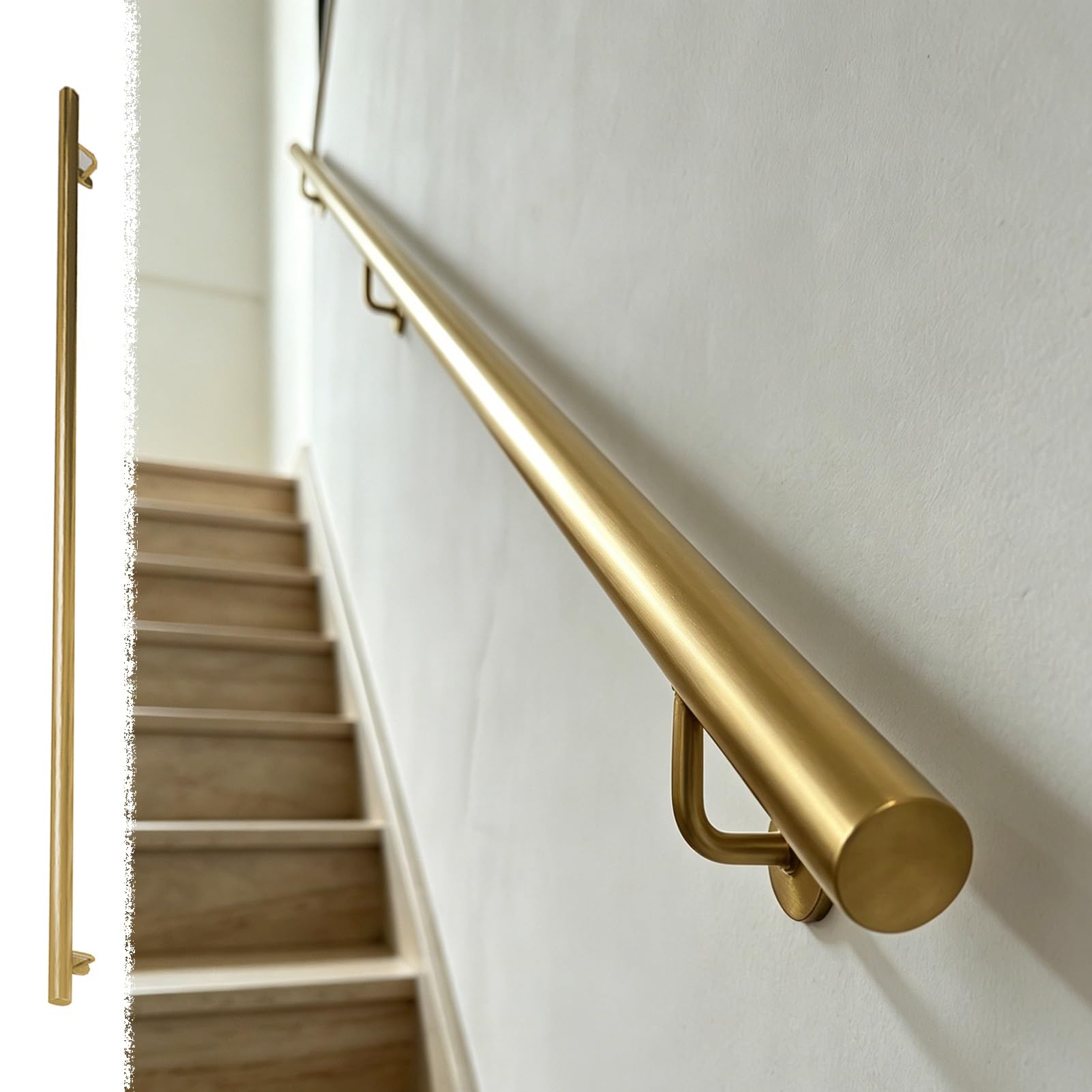 Barre d'appui de sécurité : rampe antidérapante extra longue escalier intérieur extérieur
