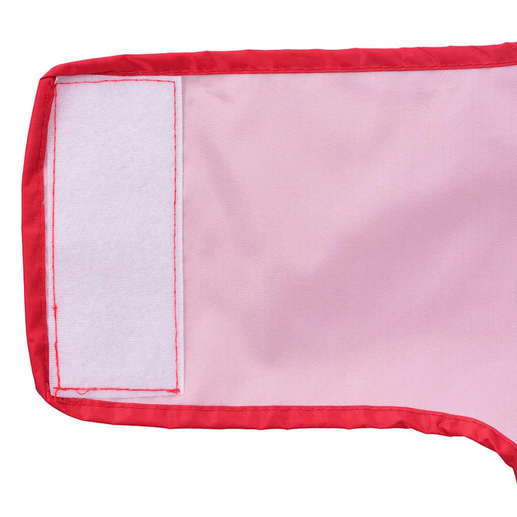 Impermeabile per cani con strisce riflettenti, in poliestere, rosso, L, impermeabile, antivento, con chiusura in , per autunno, inverno, outdoor, passeggiate, protezione da pioggia e freddo