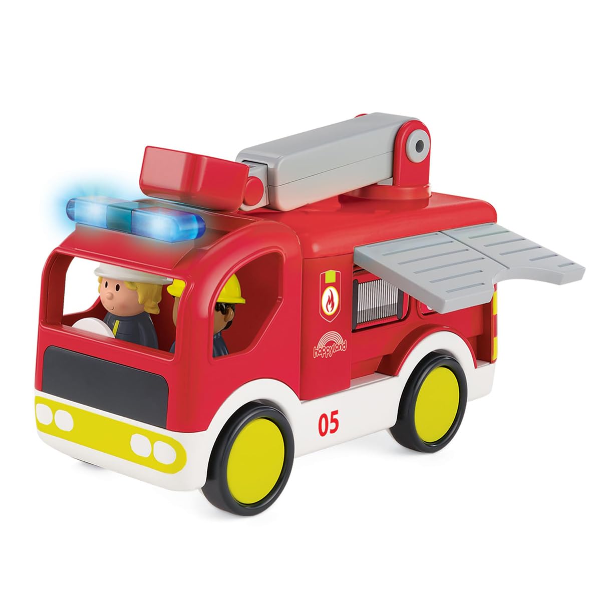 HappyLand Lights and Sounds Fire Engine For Children From 2 Years Fire Engine Toys Emergency Vehicles Toys Set Kids Fire Engine Toy Fire Truck With Lights And Sound Emergency Services Toys Gift