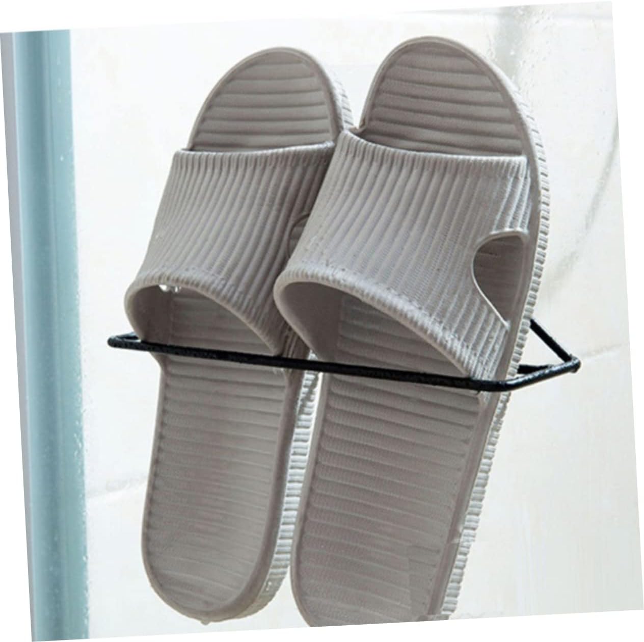Wall Mounted Shoe Rack 2Pcs Iron Triangle Slippers Storage Organizer