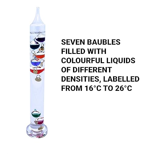 Miniatura 3 de Thorness Termómetro Galileo de pie libre de 11.8 in de altura