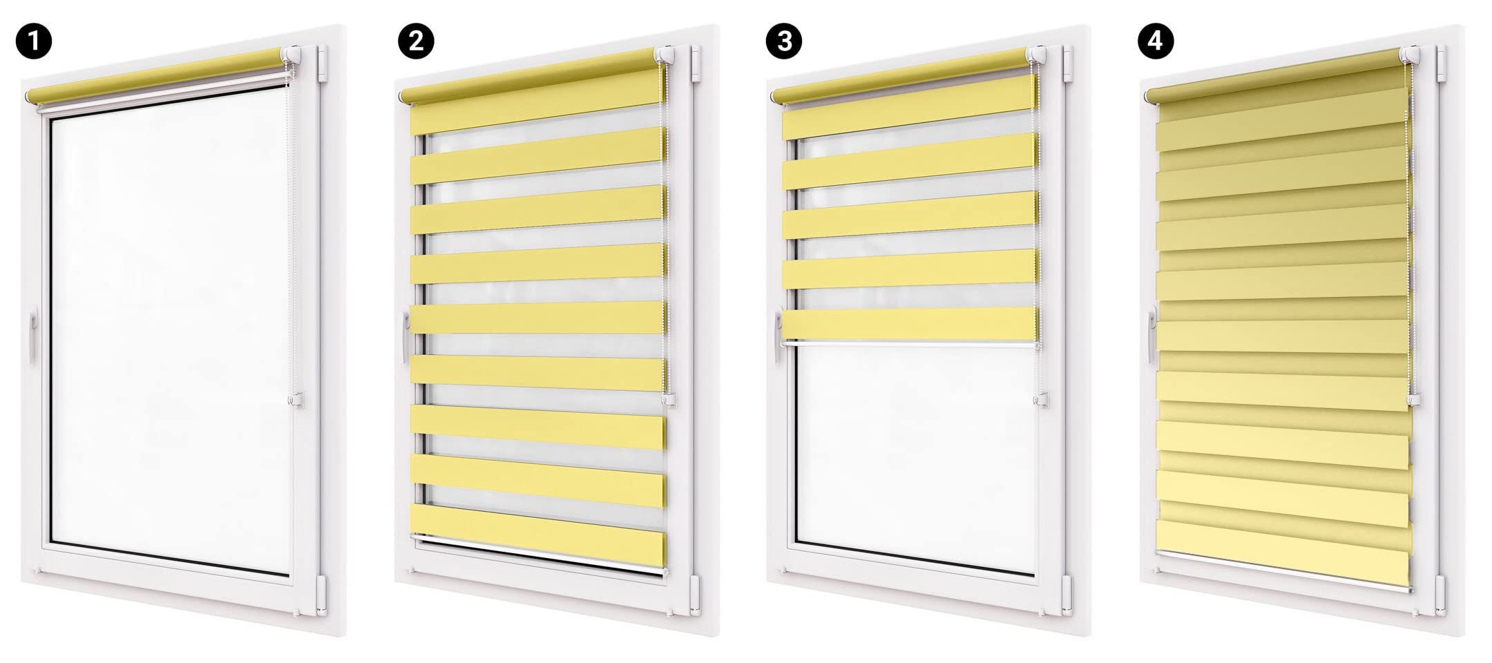Doppelrollo ohne Bohren, 90x220cm Stoffgröße, Duo Rollo Klemmfix, Easyfix, lichtdurchlässig und verdunkelnd, Day&Night, Klemmrollo Sonnenschutzrollo Fensterrollo für Fenster & Türen