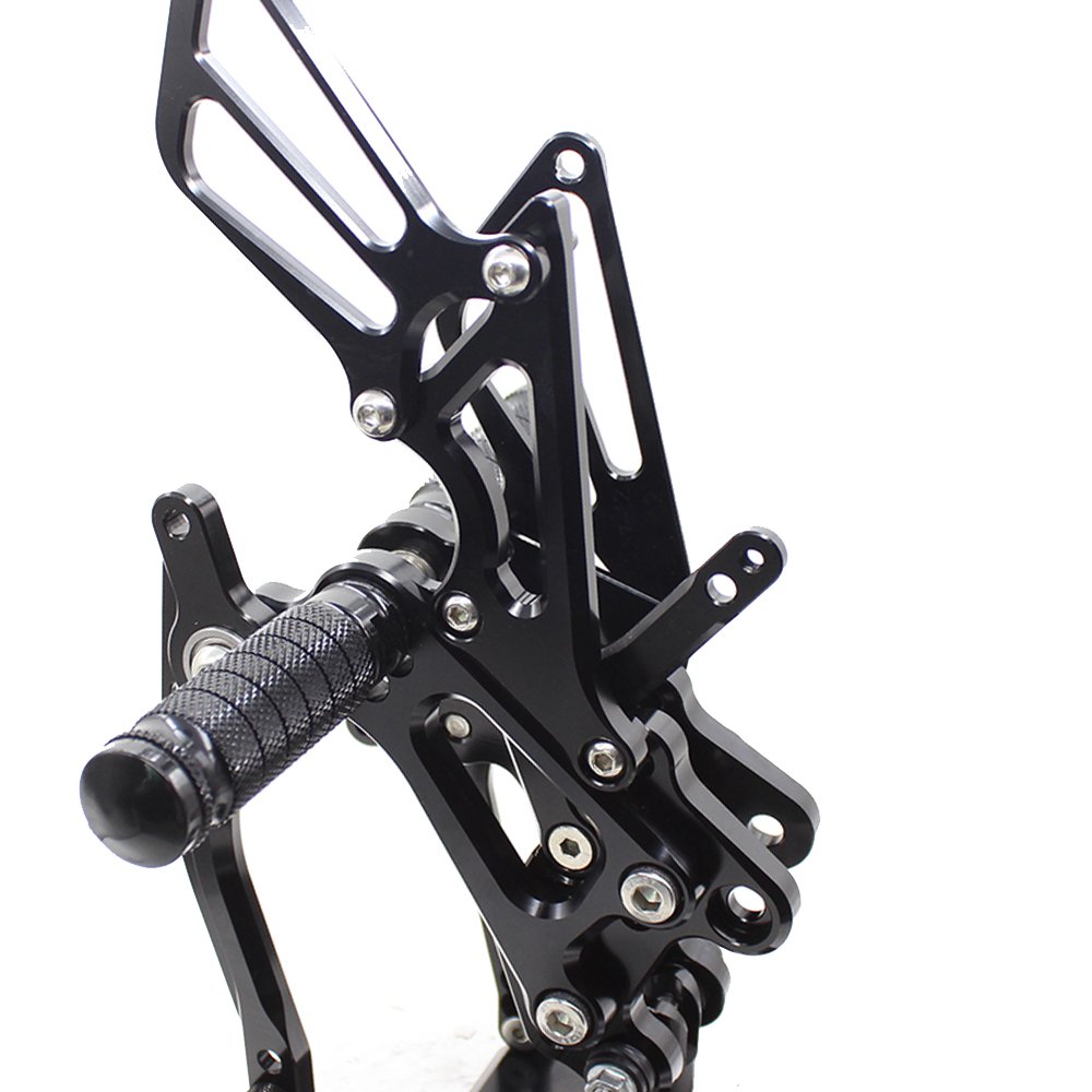 CNC CBR1000RR 04-07 Reposapiés ajustable para motocicleta, estriberas para CBR1000 RR 2004 2005 2006 2007/ CBR600RR 2003-2006 Black