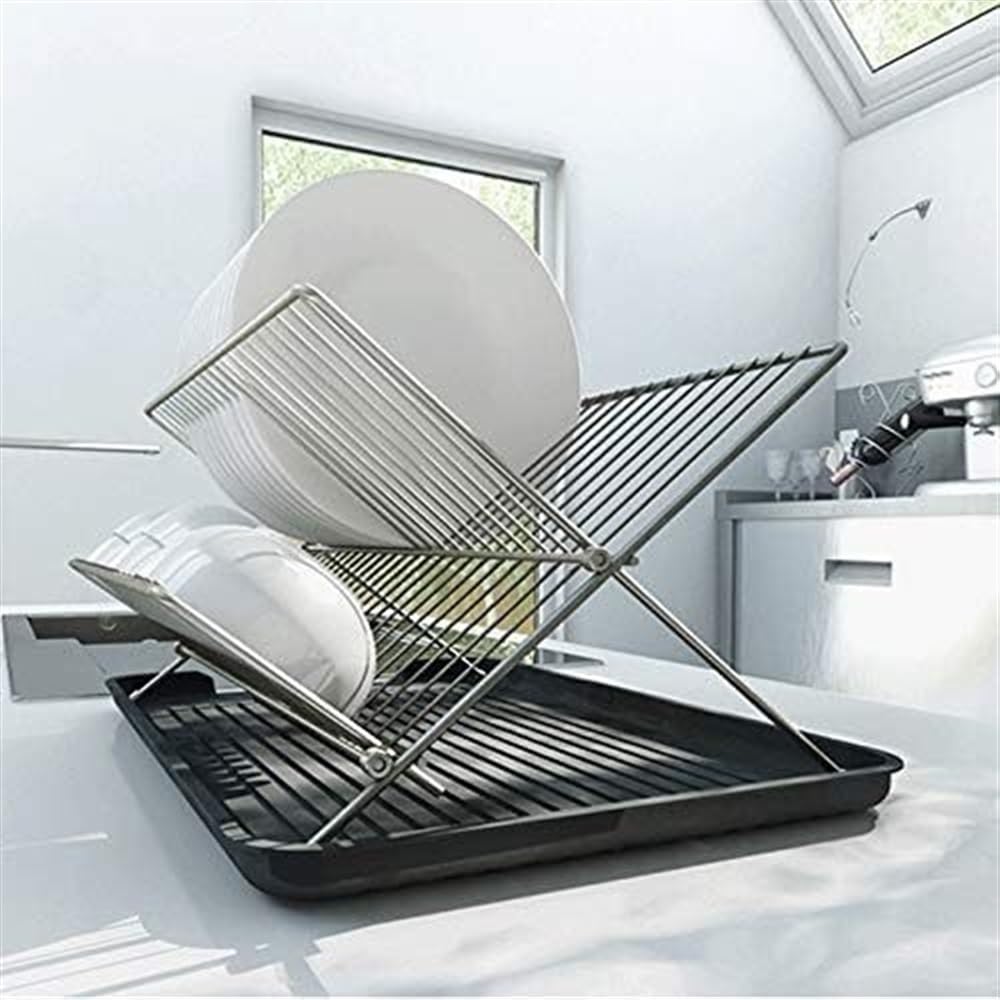 Escurre Cubiertos de Cocina Escurridor De Platos, Cubertería, Soporte De Secado, Escurridor De Acero Inoxidable, Bandeja para Cocina Escurreplatos Armario
