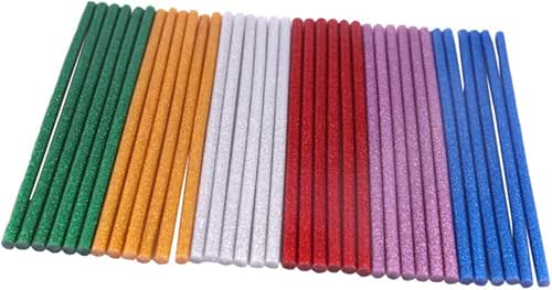 SEWACC 60pcs Hot Glue Sticks for School DIY Craft Glitter