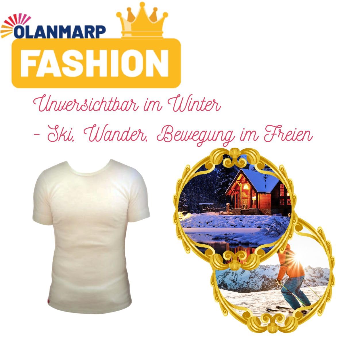 Fashion Herrenshirt Unterhemd 1/2 Arm mit Angora