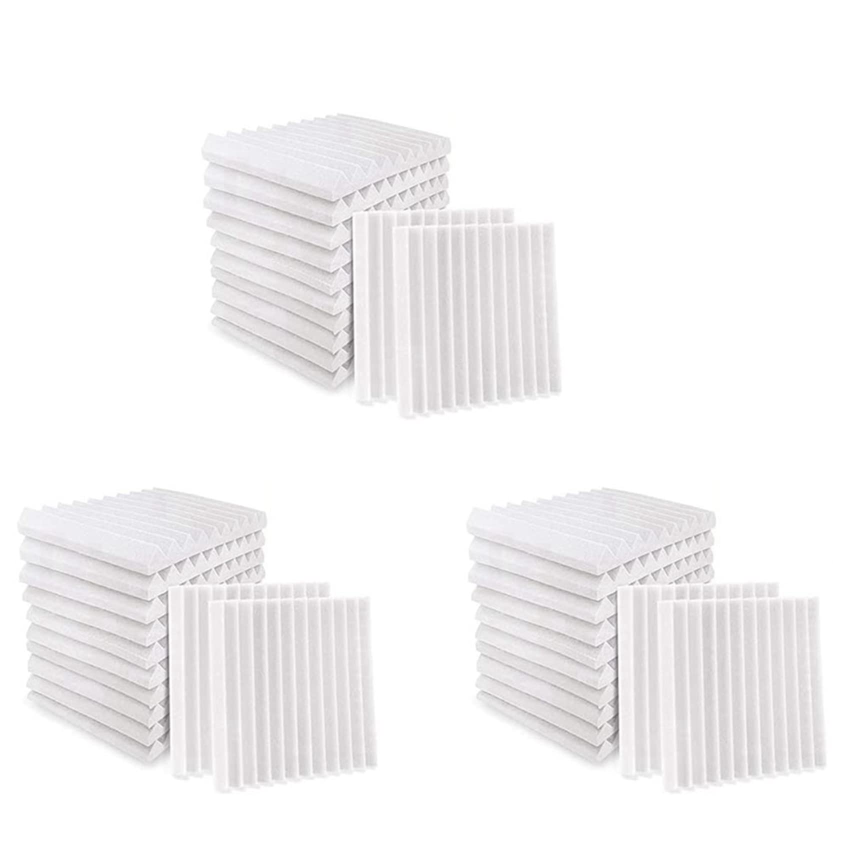 rieder 36 sztuk płyt z pianki akustycznej, płytki klinowe, pianka akustyczna, dźwiękoszczelne piramidy, ścianka studyjna, itp., 2,5 x 30 x 30 cm