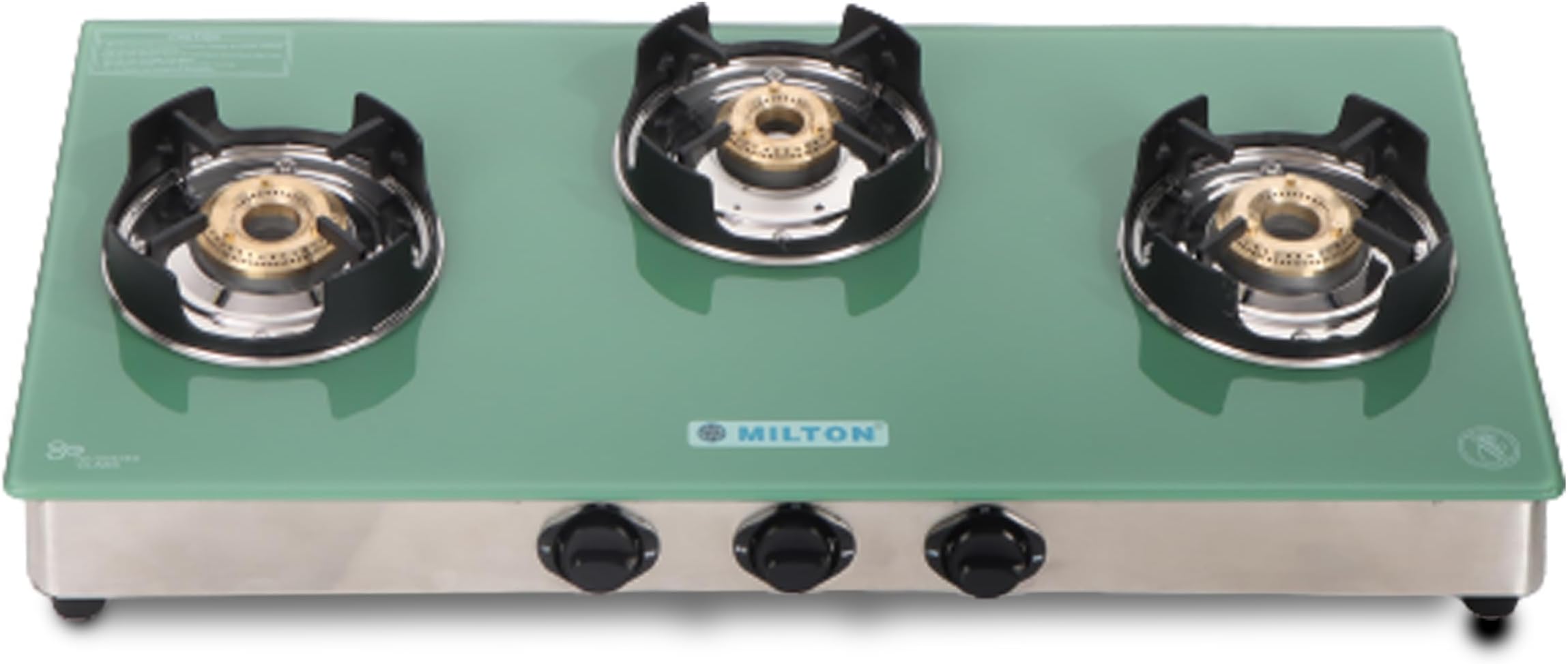 Lifelong LLGS18 Glass Top 3 Burner Gas Stove, Manual Ignition, LPG