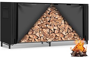 Gtongoko 8ft Firewood Rack Outdoor with Cover