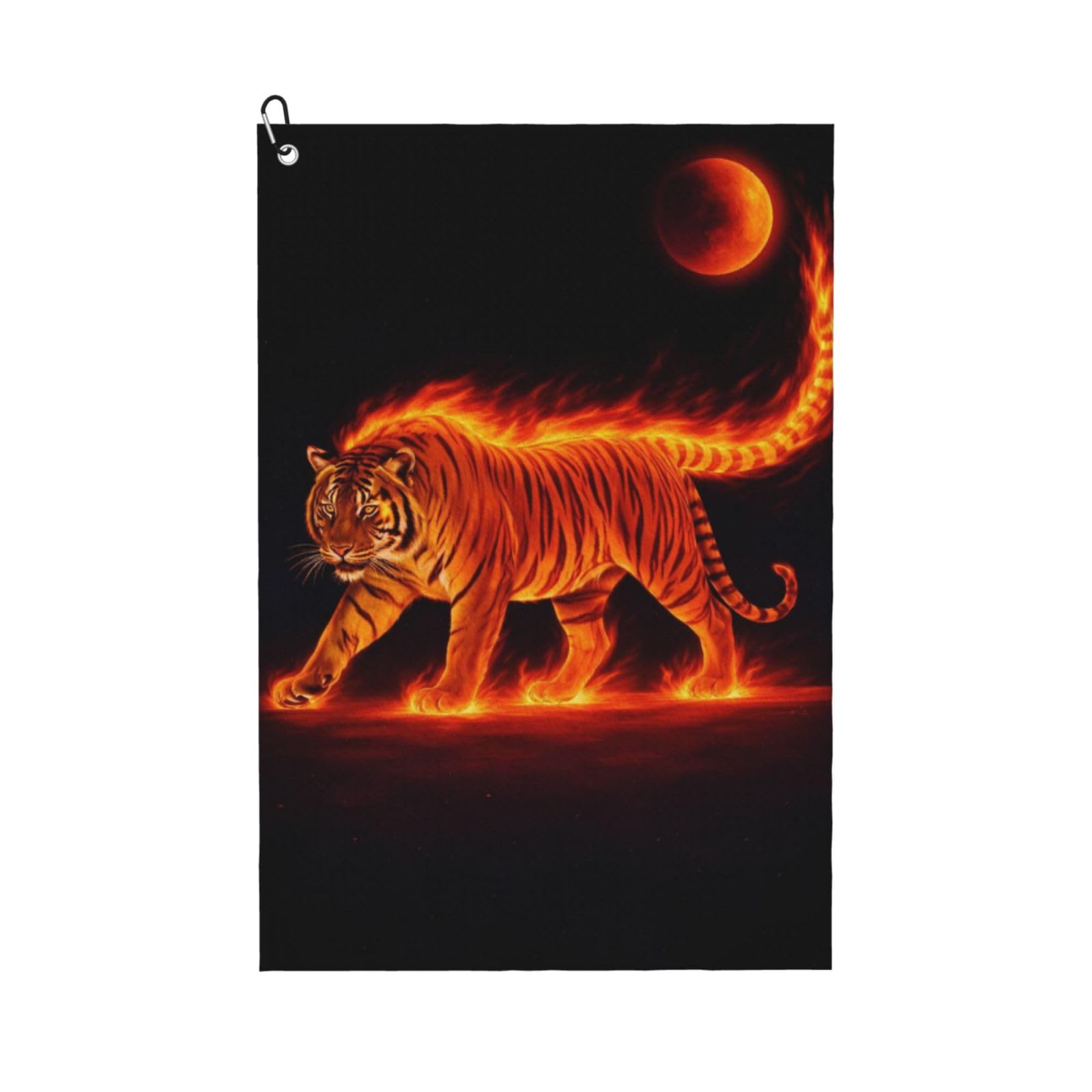 BSDFGSDD Angry Animal King Fire Flame Tiger Golf Towel 24 x 16 inches