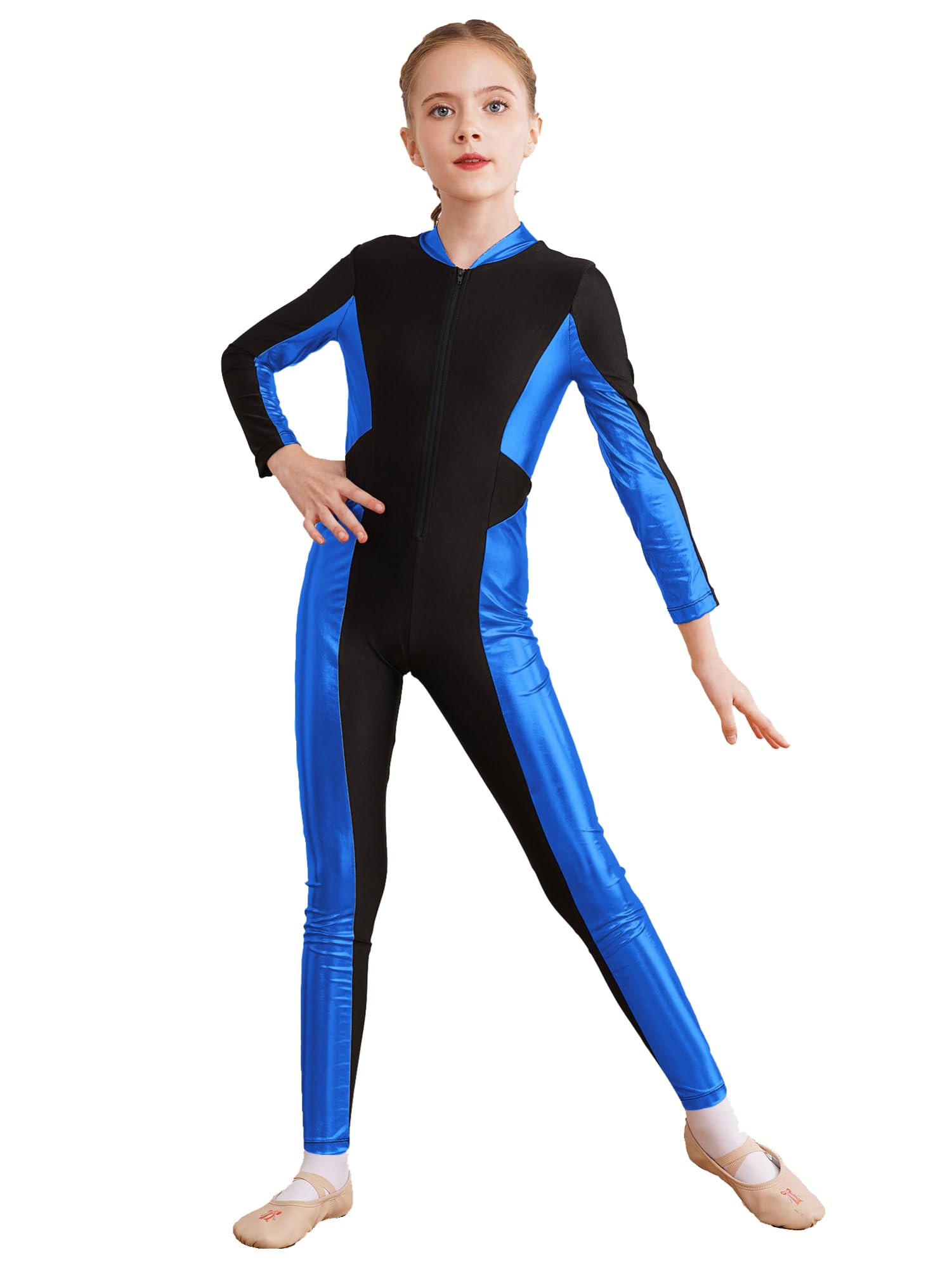 IEFIEL Mono de Deportivo Yoga para Niña Manga Larga Maillot de Gimnasia Rítmica Leotardo Ballet Disfraz de Bailarina 3-16 Años