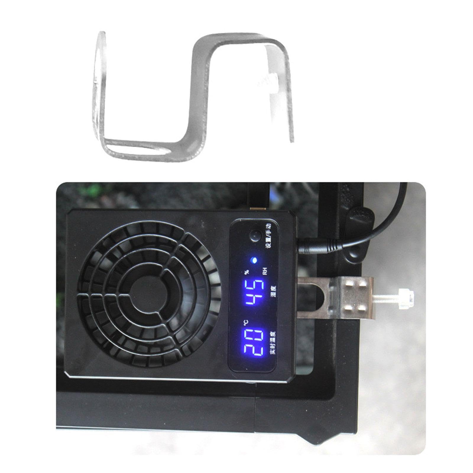 Ventilatore per Rettili con Deumidificatore, Termometro E Igrometro per Acquari Ecologici. Articoli per Animali Domestici, Centigrado