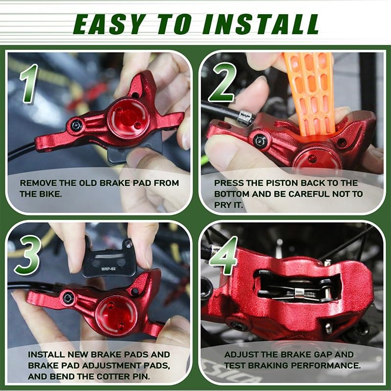Pastillas de Freno de Disco hidráulicas de cerámica, compatibles con A01S M06 M07, Pastillas de Freno de Bicicleta de Carretera, Resistentes al Desgaste(Ceramic 10Pairs)