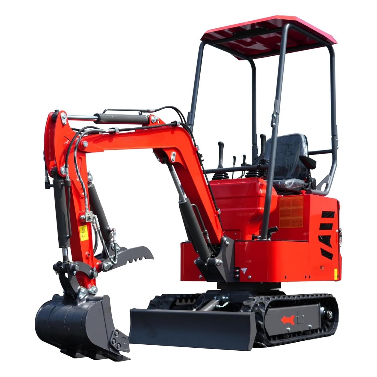 2600 Lbs Mini Excavator - 13.5HP Gasoline Micro Digger, 37" Width & Hydraulic Grapple - Compact Track Hoe for Landscaping, Farm & Construction