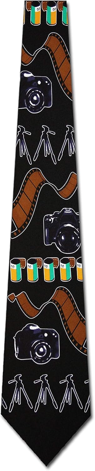 Three Rooker Photography Ties Camera Neckties Film tie Mens Neck tie
