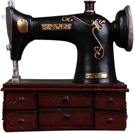 AISHUAIGE Retro-Stil alte NAhmaschine Harz Sparschwein Handwerk kreative Ornamente Studio Shooting Requisiten AISHUAIGE Retro-Stil alte NAhmaschine Harz Sparschwein Handwerk kreative Ornamente Studio Shooting Requisiten