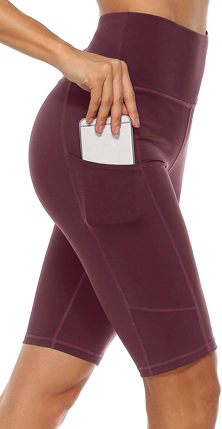 Anwell Radlerhose Damen Kurze Sporthose Handytasche Sport Kurz Leggings