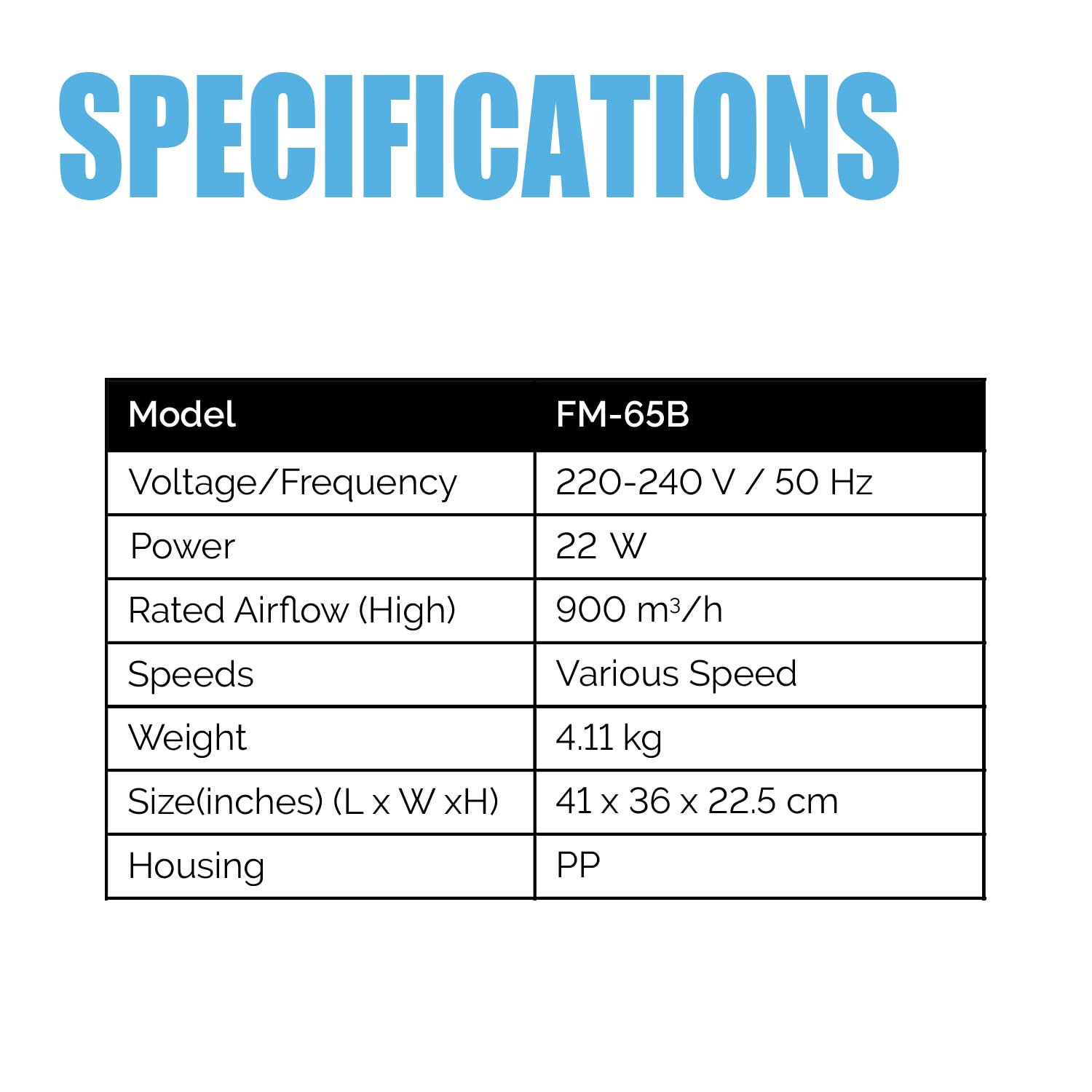 XPower FM-65B Nebelventilator für den Außenbereich, oszillierend, robust, leistungsstark, hohe Geschwindigkeit, ideal für Camping, Terrassen, Picknicks und mehr