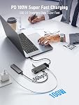 Lemorele USB C Hub Multiport Adapter 10-in-1 USB C Dongle for MacBook Pro Air, Gigabit Ethernet with 4K HDMI, 100W PD, USB 3.0 5Gbps Port, SD/TF Card Reader Adapter, Compatible for Windows/Mac/iPad