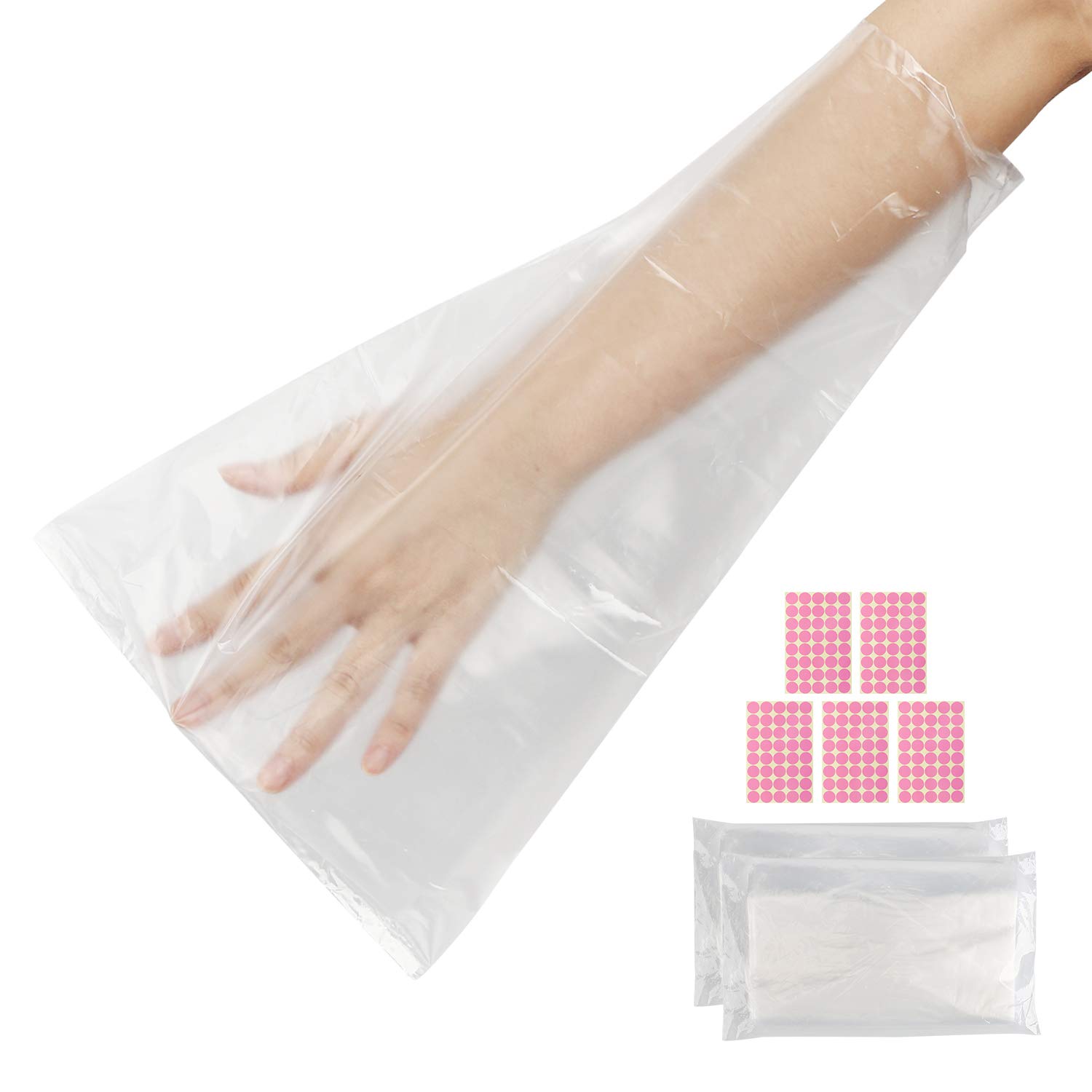 Segbeauty Lot de 200 sacs de cire de paraffine pour mains et pieds, doublures de cire de paraffine, chaussettes de recharge de cire thérapeutique et gants de bain pour traitement de la cire Therabath