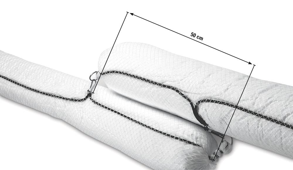 DENSORB Ölbindemittel Ölsperren zur Eingrenzung und Aufnahme von Öl auf Wasser, 3 m x 13 cm, 4 Stück