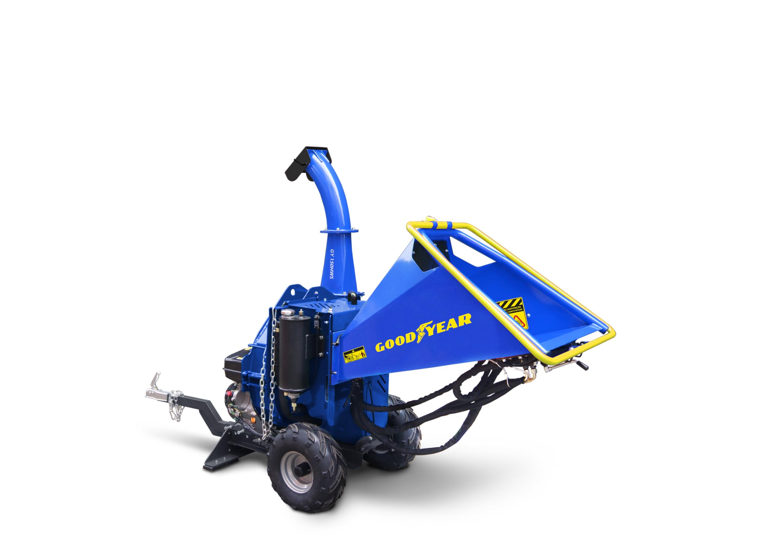 Goodyear - Biotrituradora a Gasolina 15 CV – Trituradora de Ramas de Jardin 120mm