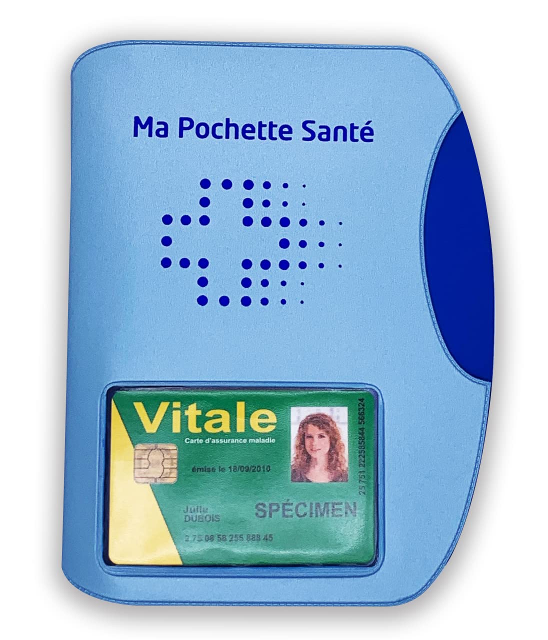 Pocket with Window for Vital Card – Two-Tone Light Blue and Royal Blue, Fuchsia and Light Pink, Prescription Pouch Expanded Eraser