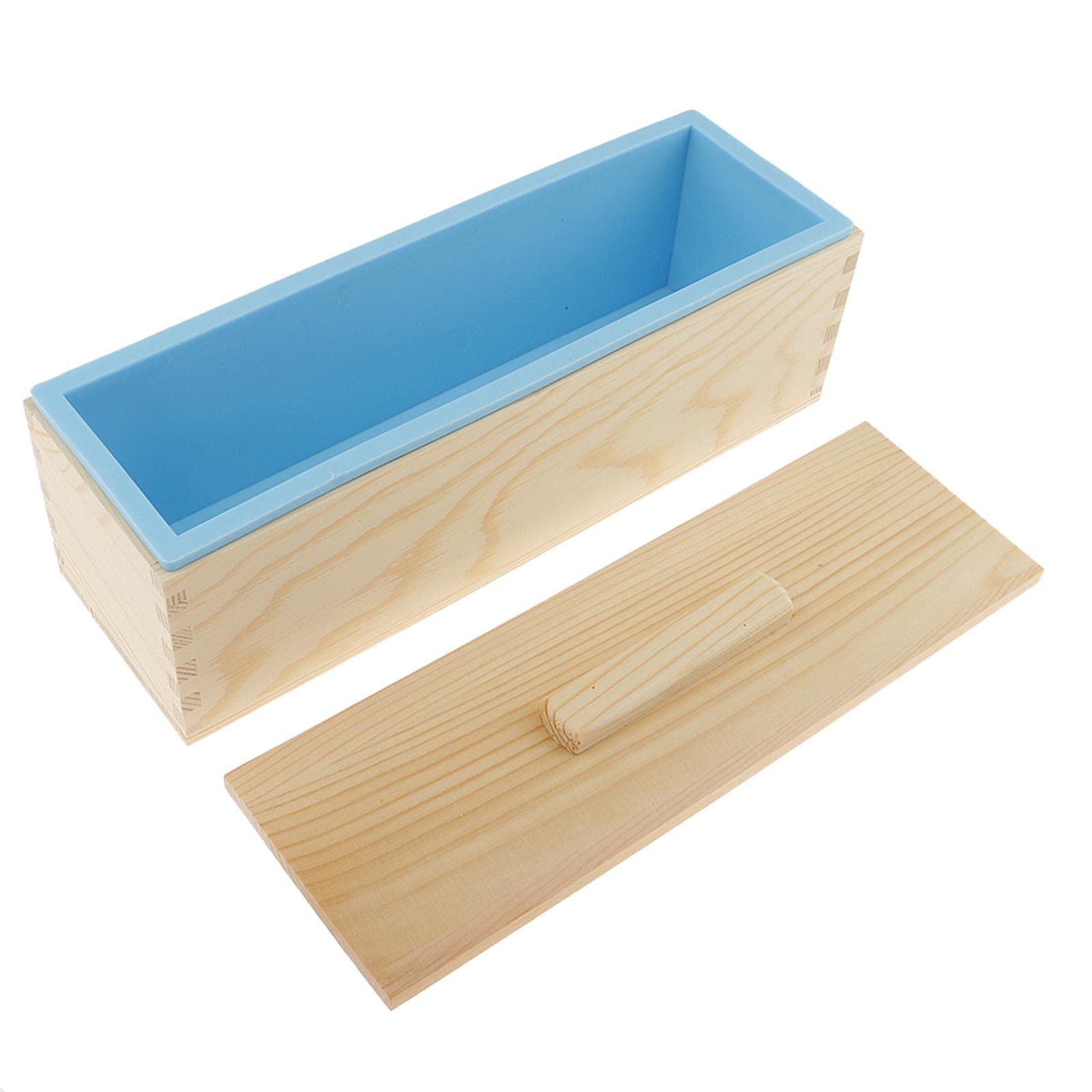 F Fityle Moules à DIY en Silicone Rectangulaires Porte- pour, Bleu, 1200mL