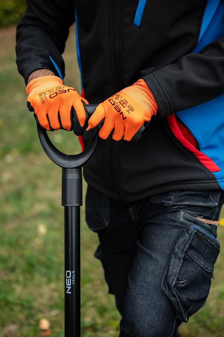 NEO TOOLS Massiver Spaten Gartenspaten aus Qualitätsstahl (Gerader Spaten)