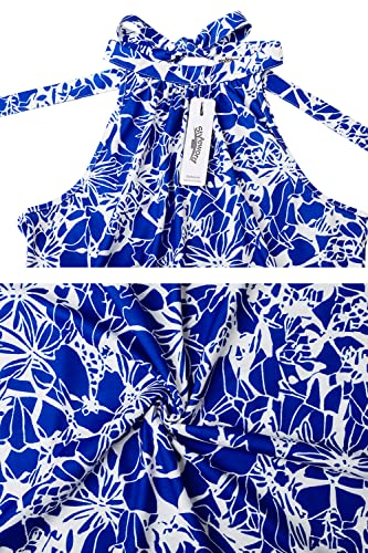 Image of STYLEWORD Women's Summer Floral Halter Maxi Dress Vacation Semi Formal 2026
