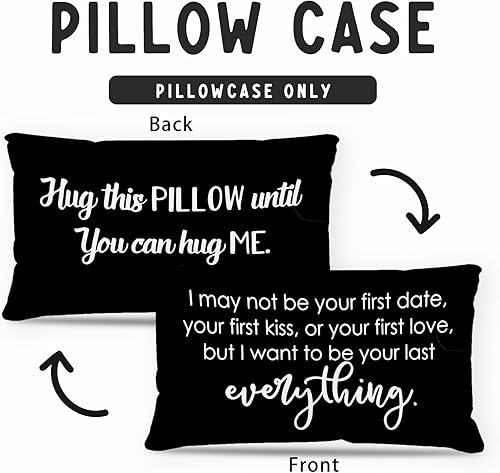 Miniatura 7 de Sufamb Regalos románticos de relaciones de larga distancia, reversible, decoración para el hogar y el dormitorio, funda de almohada de 12 x 20