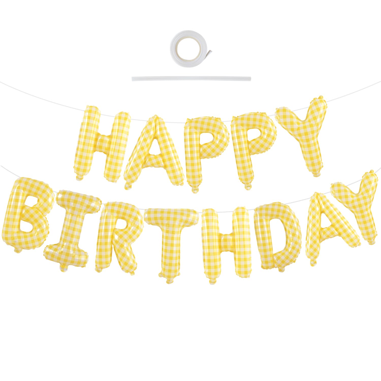 Happy Birthday Balloons Banner - Black Letter Balloons -14