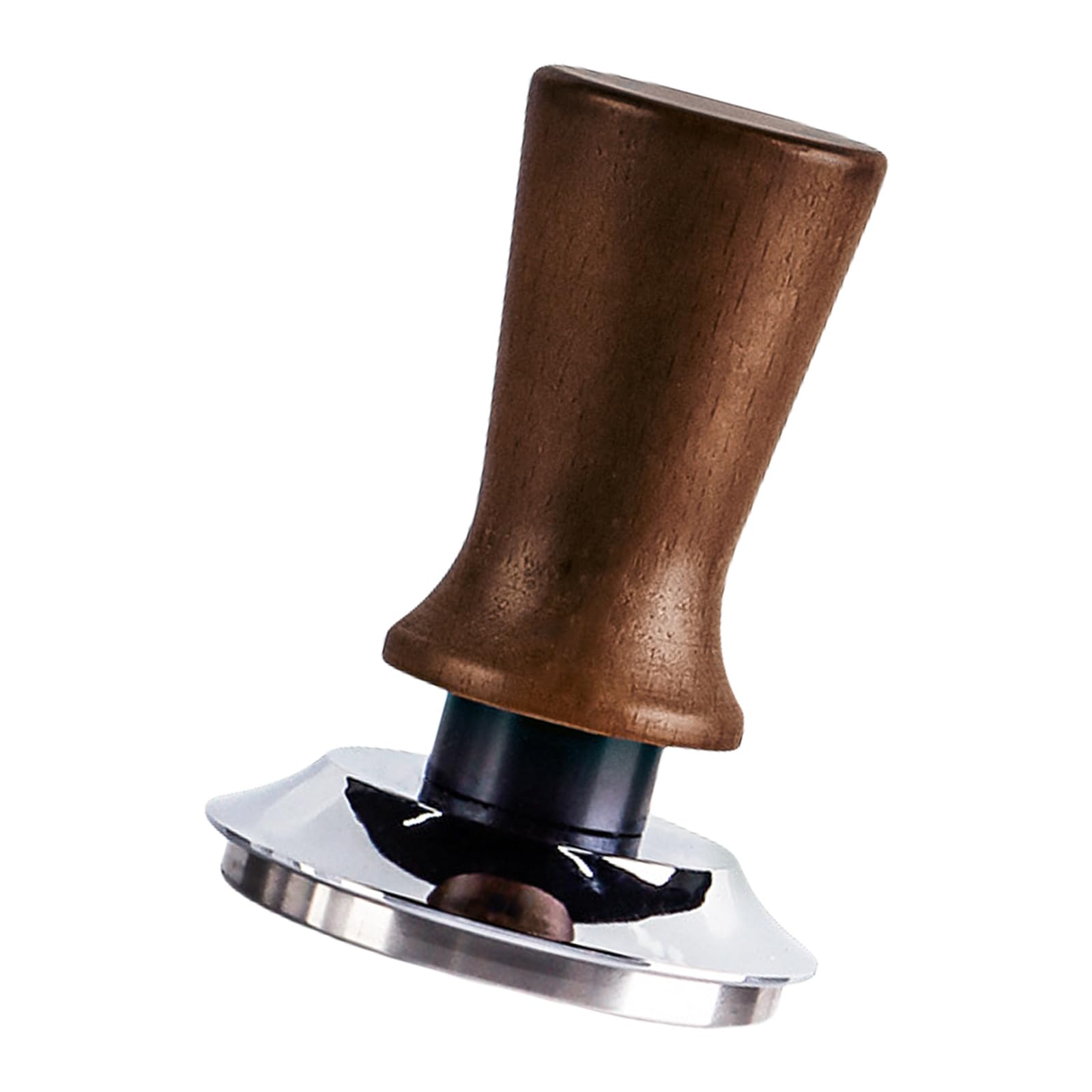 MALSSE Espresso Press with Ergonomic Handle Comfortable Grip Beechwood and Stainless Steel Coffee Tamper Espresso Accessory Accessory