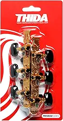 Tarraxas Deluxe Profissional Dourada e Preto Para Violao Nylon Clássico 18 Dentes Pino Grosso