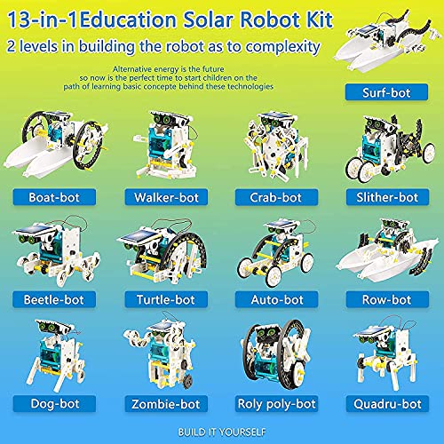 Royaldeals Toys 13-in-1 Solar Robot Toys for Ages 8 to 12 Year Old Boys Girls, STEM Science Kits for Kids Age 8-12, Building Experiments Robotics Kit STEM Projects for Kid Christmas Birthday Gifts - Image 2
