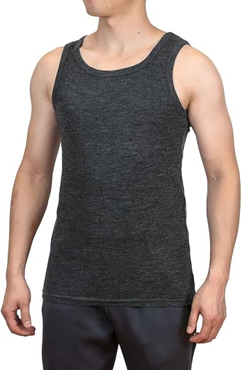 SHEEP RUN 100% Merino Wool Mens Lightweight Moisture Wicking Breathable Tank Top