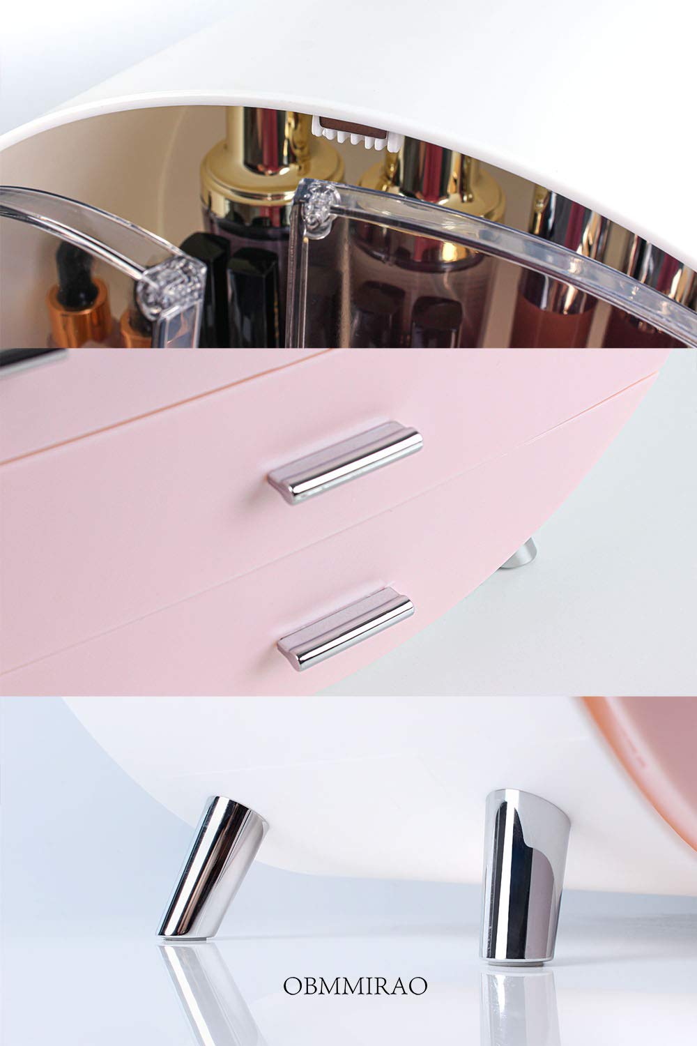 Suреr Chеар 🛒 OBMMIRAO Elegant Dustproof Makeup Storage Organizer Box, Waterproof Large Cosmetics Organizer Storage with Drawers Skincare Cosmetic Display Cases for Countertop Bathroom Dresser Dedroom Lіmіtеd Stосk OBMMIRAO Elegant Dustproof Makeup Storage Organizer Box, Waterproof Large Cosmetics Organizer Storage with Drawers Skincare Cosmetic Display Cases for Countertop Bathroom Dresser Dedroom