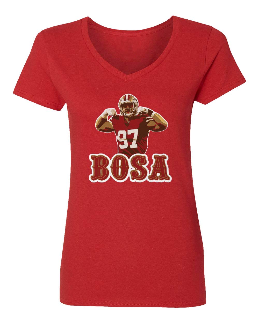 San Francisco Fans Nick Bosa Bosa PIC Womens Vneck T-Shirt