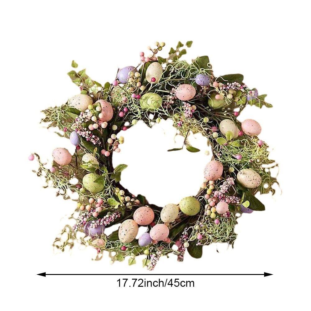 Ghirlanda Pasquale, Ghirlanda Primaverile Con Uova Di Pasqua Decorazione Con Uova Di Pasqua Adatta Per Giardini E Soggiorni 40 Cm 76220492