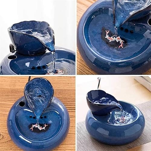 Miniatura 6 de REAGAR Fuente de agua de cerámica para gatos, dispensador automático de bebidas para mascotas, súper silencioso, para gatos, gatitos, perros,