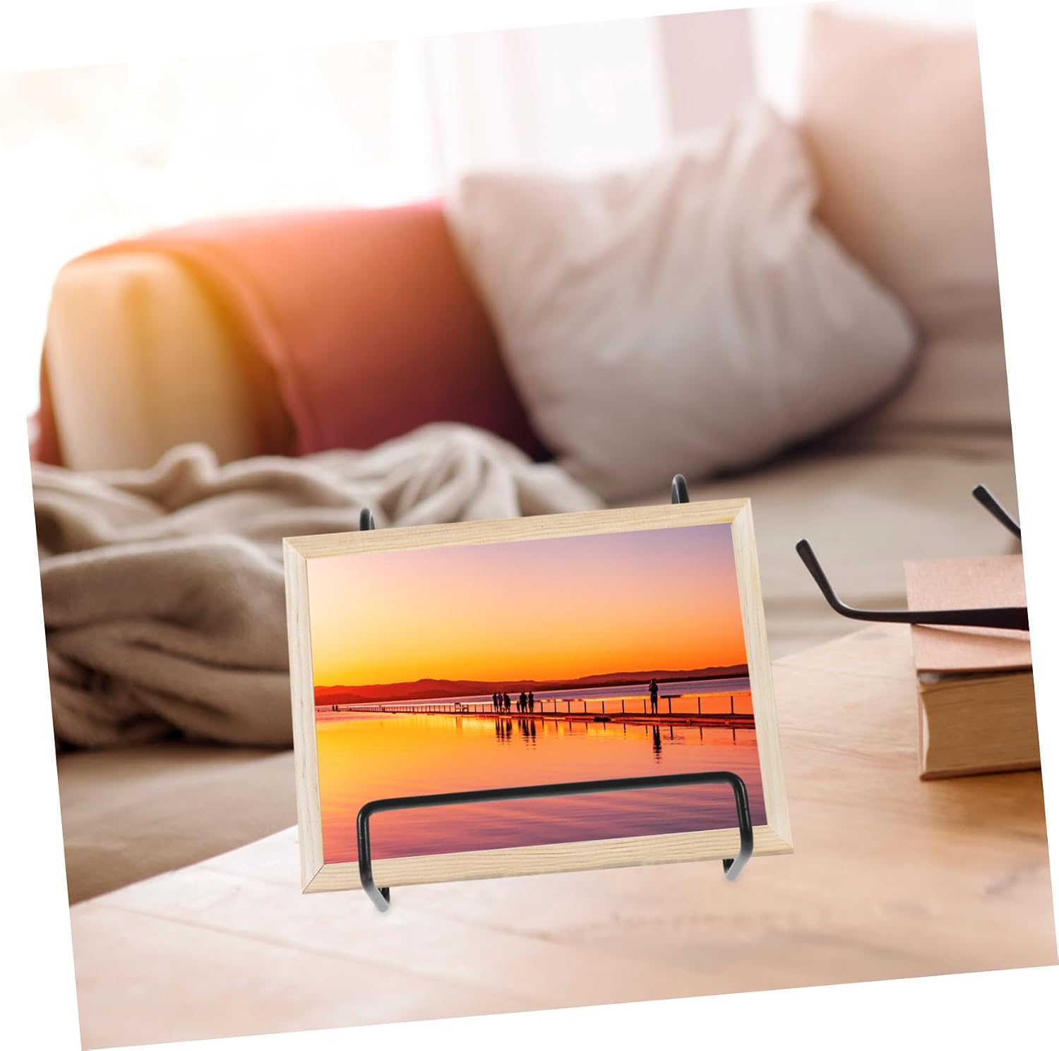 3pcs Black Iron Picture Frame Stand Easel Holder for Display