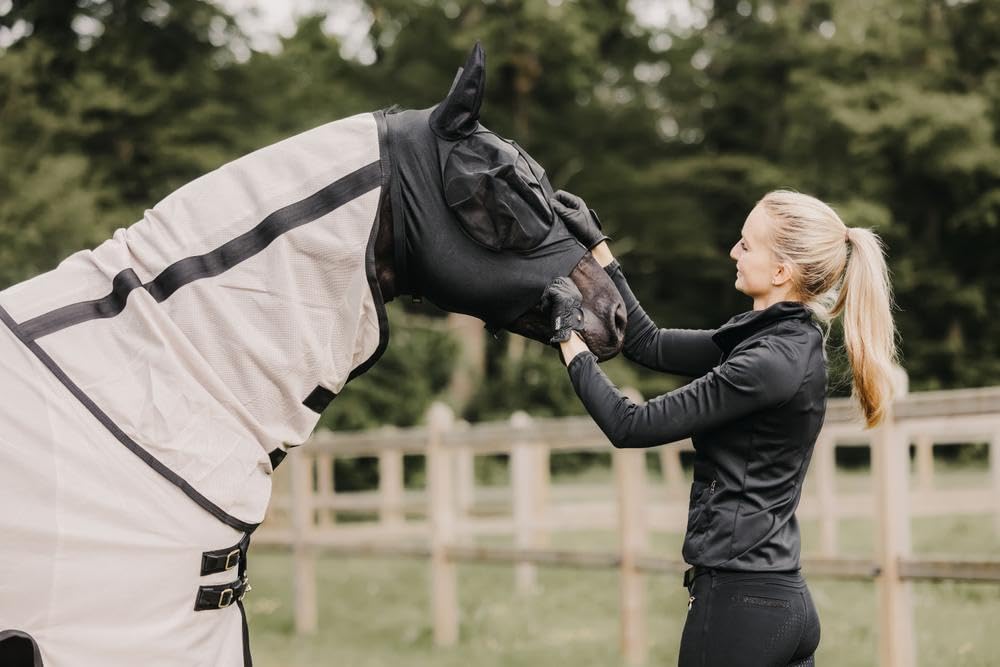 Kentucky Fliegenmaske - Slim Fit - Schwarz - Pony