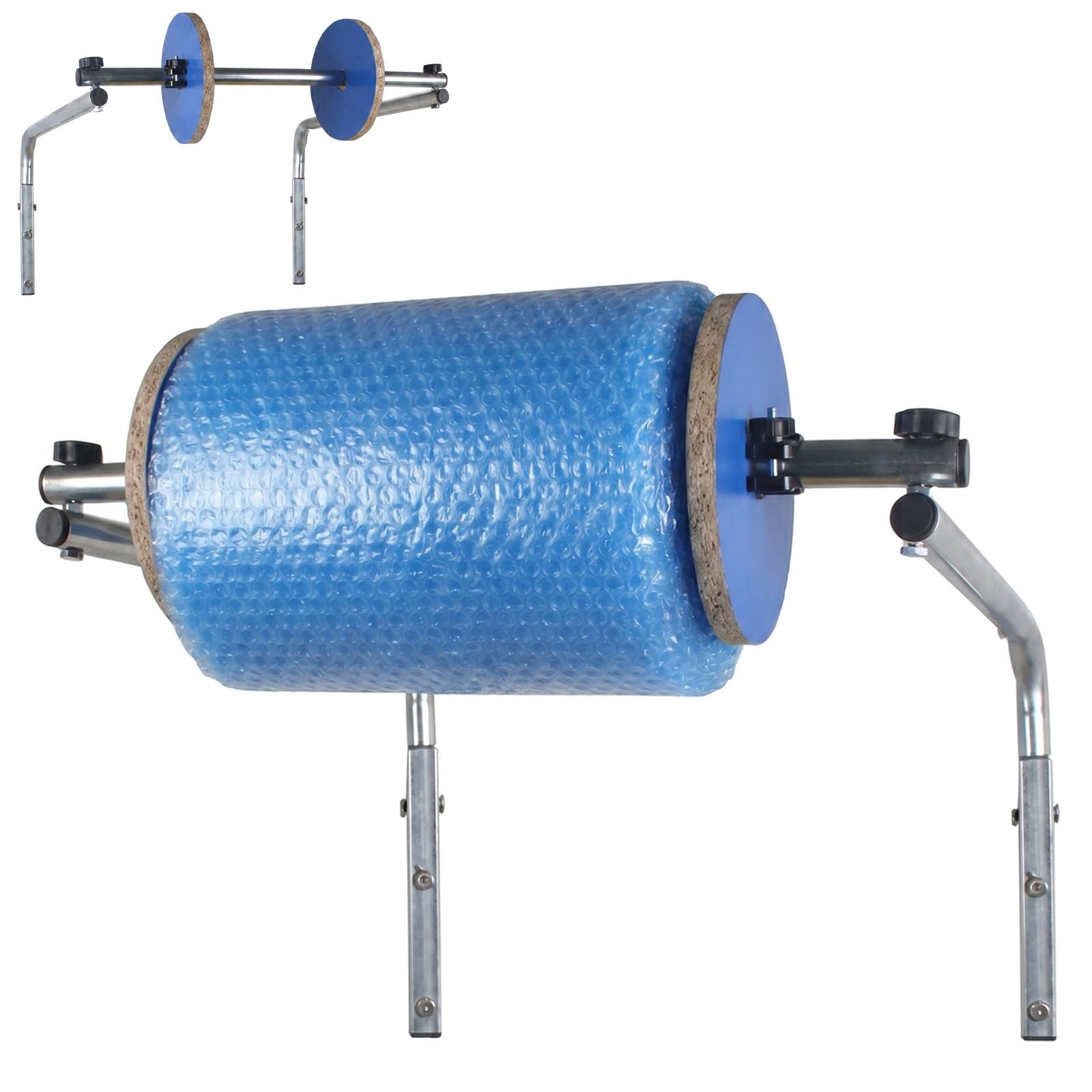 Dispenser di rotolo di pluriball per montaggio a parete, stazione di imballaggio pieghevole per film, supporto verticale per imbottitura a bolle per logistica di magazzino