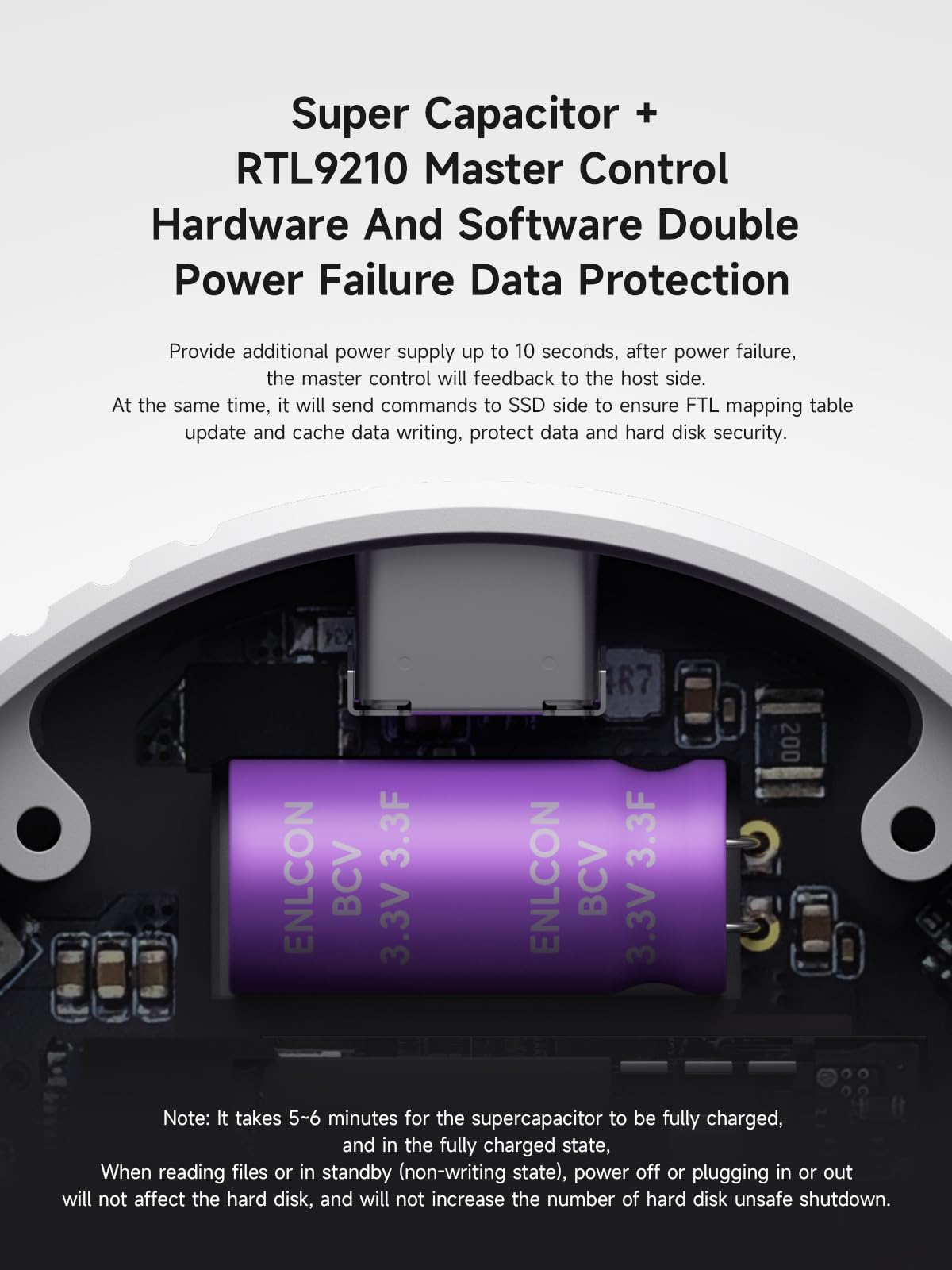 Hagibis Custodia magnetica M.2 2230 NVMe SSD con Magsafe per iPhone 16 15 Pro Max ProRes, adattatore da USB C a NVMe da 10 Gbps, PD da 100 W, porta USB C, custodia SSD esterna per MacBook, iPad Pro