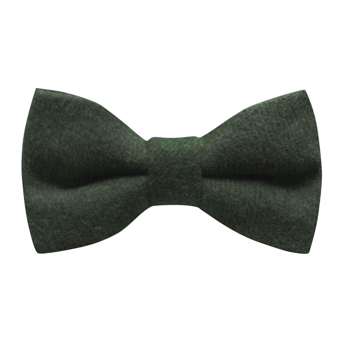 King & Priory Luxury Hunter Green Donegal Tweed Pre-Tied Bow Tie