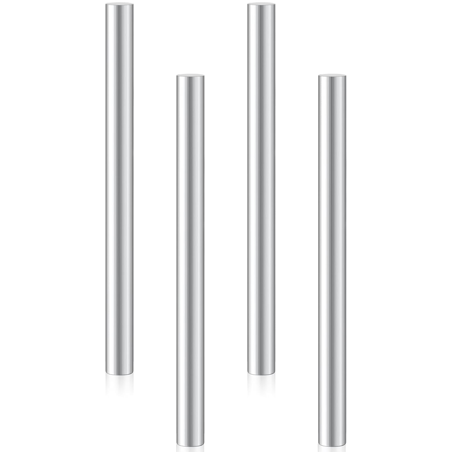 Therwen 4 Pcs Aluminum Bar 1 Diameter, 13'' Length 6061 Aluminum Round Rod Metal Bar Solid Stick for DIY Craft, New Lathe Bar Stock