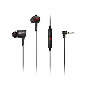 ROG Cetra II Core in-ear gaming headphones (Black) with liquid silicone rubber drivers LSR and 3.5 mm connector, laptops, mobile phones, ROG Phone 5, PlayStation 5, Xbox Series X/S and Nintendo Switch