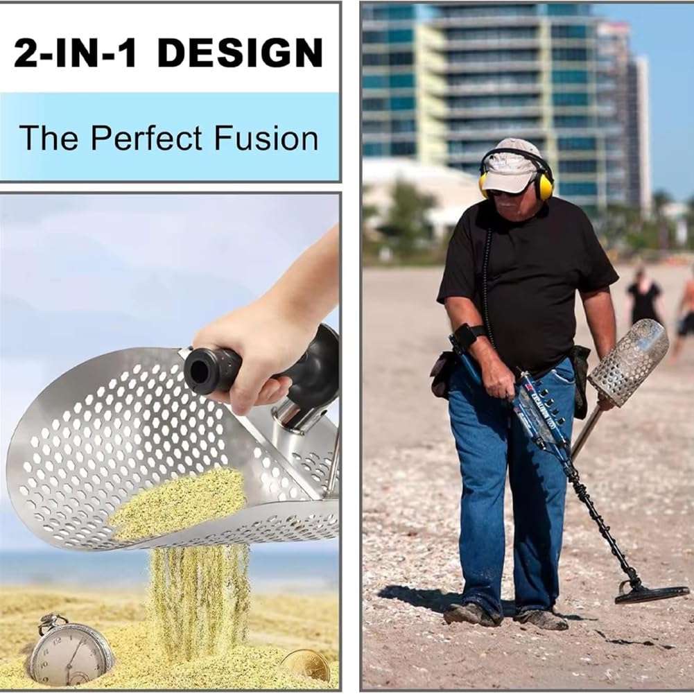 Pala para, Detector de Metales, Tamiz, Pala para Metales, Detector de Metales de Acero Inoxidable, Pala para de Playa.