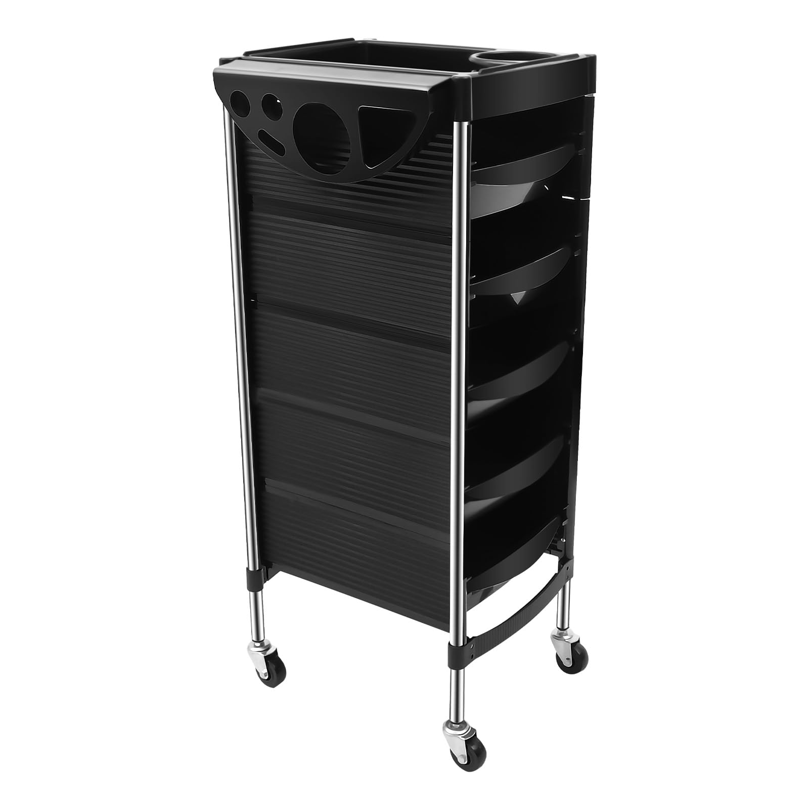 Carrello da parrucchiere con 5 cassetti scorrevoli a due vie, carrello da lavoro, carrello da salone, beauty salon, trolley, parrucchiere, carrello per saloni di bellezza, parrucchieri