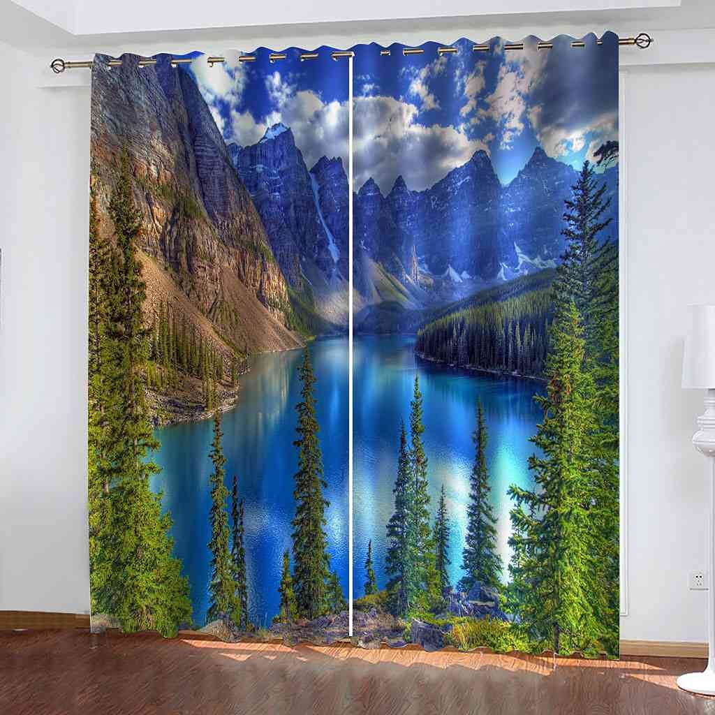 Rideaux occultants isolants thermique et phonique 3D pour salon et chambre
